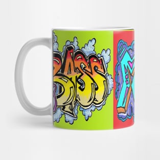 Pop Art Graffiti Graphic Music Drums Guitar Bass 7 Mug